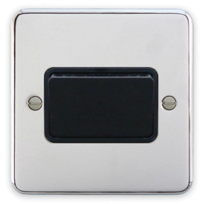 Deta 1949Chb Fan Isolator Switch Tp Polished Chrome / Black Insert from B&Q
