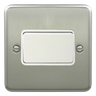 Deta 1949Scw Fan Isolator Switch Tp Satin Chrome / White Insert