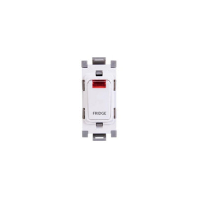 Deta G3577 Grid Switch 20 Amp Dp With Neon Marked Fridge (White) from B&Q