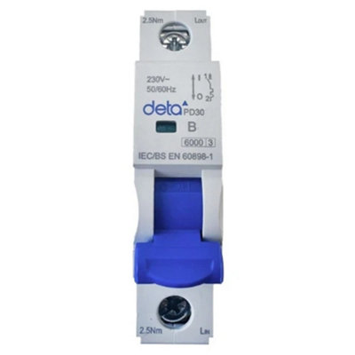 B&Q -  Pd3020 20A Type B 6Ka Mcb