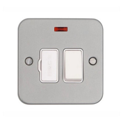 Vimark Vm1371 Surface Metalclad 13A Switched Fused Spur With Neon Double Pole from B&Q