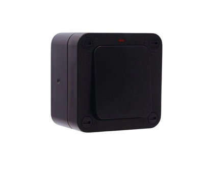 Vimark Deta Weatherpro 1G 20A Double Pole Switch Black from B&Q