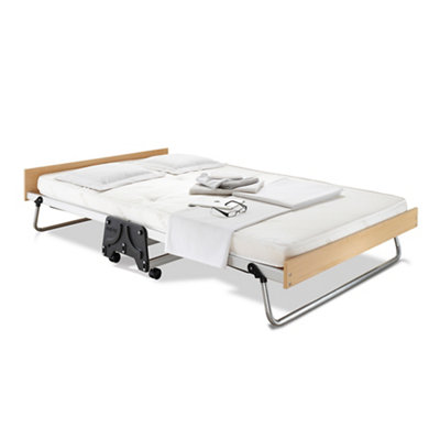 Jay-Be Black / White J-Bed Double Folding Rollaway Bed With Airflow Mattress