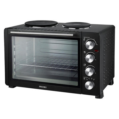 Prodex Px7145B Electric Mini Oven With Grill And Double Hotplate Hob45 Litre from B&Q