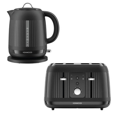 Kenwood Dawn 1.7L Kettle & 4 Slice Toaster SetMidnight Black from B&Q