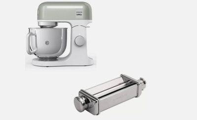 B&Q -  5L Kmix Stand Mixer Green & Lasagne Roller