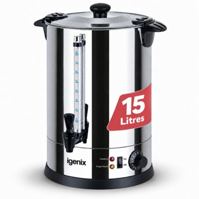 Igenix Ig4015 Stainless Steel Catering Urn Hot Water Dispenser 15L - Image 9