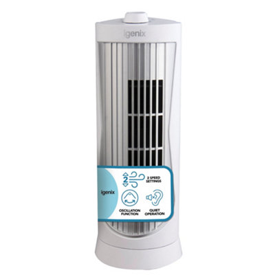 Igenix Mini Tower FanOscillating12 InchWhiteDf0020Wh from B&Q