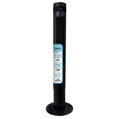 Igenix Igfd6043B Digital Tower Fan43 InchBlack from B&Q