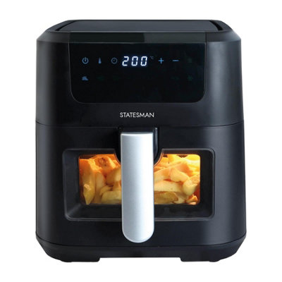 Statesman Skaf05015bk Digital Air Fryer 5 Litre, 8 Pre Set Cooking Programmes, Black