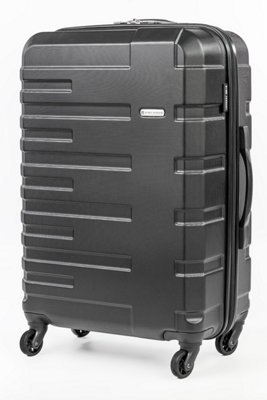 Gino Ferrari Tourer Medium Black 4-Wheel Lightweight Abs Hard Shell Suitcase