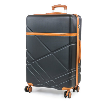London Fog Eton Large Black Hard Shell Suitcase8 Spinner Wheels And Tsa Lock from B&Q