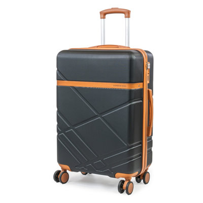 London Fog Eton Medium Black Hard Shell Suitcase8 Spinner Wheels And Tsa Lock from B&Q