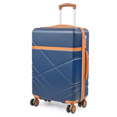 London Fog Eton Medium Navy Hard Shell Suitcase8 Spinner Wheels And Tsa Lock from B&Q