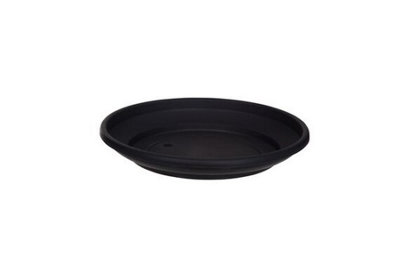 Whitefurze 32Cm Plant Pot Saucer Large Venetian Black Colour Plastic Plant Saucer Dish from B&Q