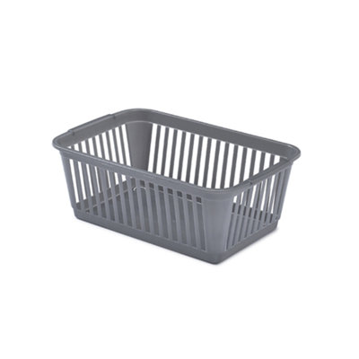 Whitefurze Silver Handy Basket Metallic 30Cm
