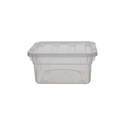 B&Q -  Small Stackable Storage Box With Lid 18Cm