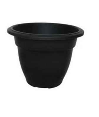 B&Q -  30Cm  Round Bell Planter Black