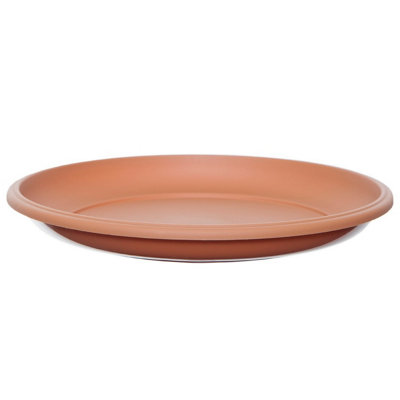 30Cm Terracotta Milano Planter Saucer Drip Tray Round Water Drainage Garden from B&Q