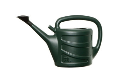Whitefurze Garden Watering Can Green 7L Lightweight Durable Watering Can & Sprinkler Rose from B&Q