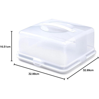 Whitefurze Clear Square Cake Box  : 33X16.5cm - Image 8