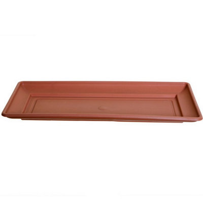 57Cm Terracotta Venetian Planter Saucer Tray Water Drainage Drip Tray Garden Tub from B&Q