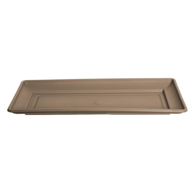 37Cm Taupe Venetian Planter Saucer Drip Tray Rectangle Water Drainage Garden from B&Q