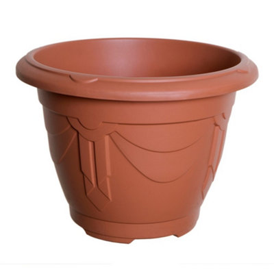  - 43Cm Plastic Planter Round Venetian Flower Plant Pot Terracotta Garden Basket