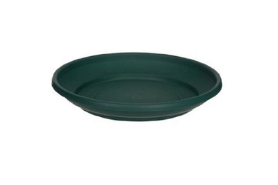 Whitefurze 43Cm Plant Pot Saucer Large Venetian Green Colour Plastic Plant Saucer Dish from B&Q