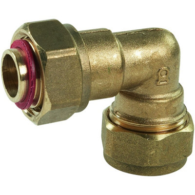 Plumbright Compression Swivel Bent Tap Connector 22mm X 3/4" P803Sf.3 from B&Q