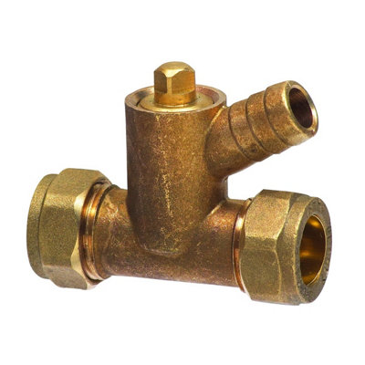 Plumbright Compression Coupler With Drain Tap 15mm P901Do1 from B&Q