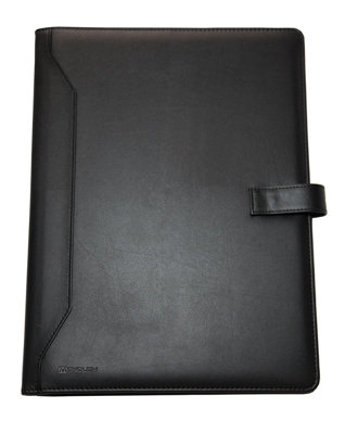 Masters Monolith 2900 Leather Look Pu Conference Folder With A4 PadBlack