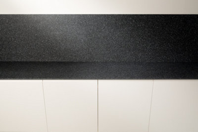 Carysil MetisBlack 15mm Solid Surface Kitchen Splashback 3050mm X 620mm X 15 mm from B&Q