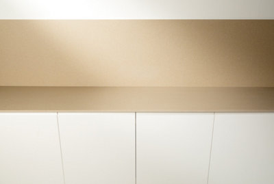 Carysil MetisSand 15mm Solid Surface Kitchen Splashback 3050mm X 620mm X 15 mm from B&Q