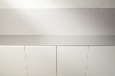 Carysil MetisIce 15mm Solid Surface Kitchen Splashback 3050mm X 620mm X 15 mm from B&Q