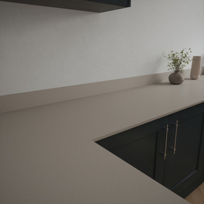 Carysil MetisBrown Fleck 15mm Solid Surface Kitchen Worktop 3050mm X 620mm X 15mm from B&Q