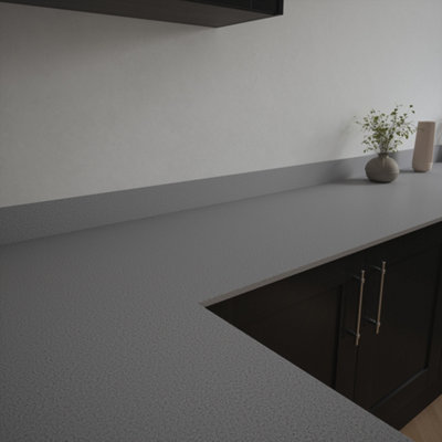 Carysil MetisLight Grey 15mm Solid Surface Kitchen Worktop 3050mm X 620mm X 15mm from B&Q