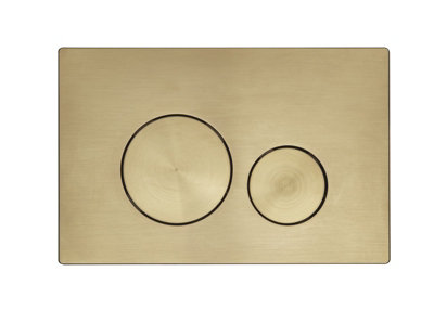 Roper Rhodes Rondo Tr9037 Dual Flush Plate Button Brush Brass Finish Gold Tones from B&Q