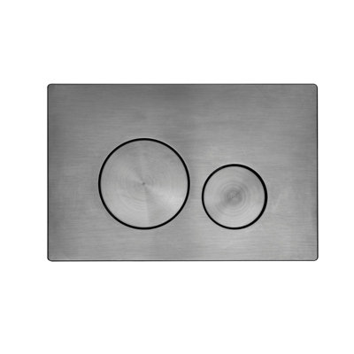 Roper Rhodes Rondo Tr9044 Dual Flush Plate Button Gunmetal Finish Grey Tones from B&Q