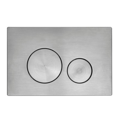 Roper Rhodes Rondo Tr9053 Dual Flush Plate Button Brushed Nickel Finish Grey from B&Q