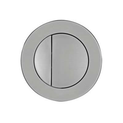 Roper Rhodes Brushed Nickel Round Dual Flush Plate ButtonTr9001 Tr9002 Tr9009 from B&Q