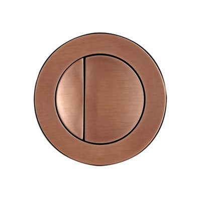 Roper Rhodes Brushed Bronze Round Dual Flush Plate ButtonTr9001 Tr9002 Tr9009 from B&Q