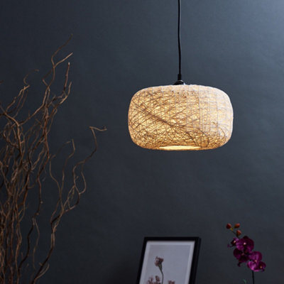 Valuelights Bjorn Ceiling Pendant Shade And B22 Gls Led 10W Warm 3000K Bulb White