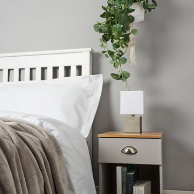 Valuelights Cubbie 2 X Chrome Cube Design Touch Dimmer Bedside Table LampsIncludes Led Candle Bulbs In Warm White from B&Q