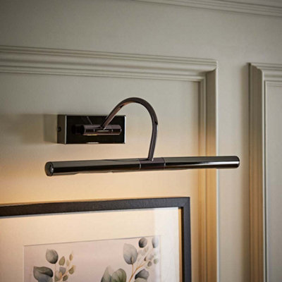Valuelights Capri Black Chrome Mains Powered Twin Picture Wall Light And Bulbs from B&Q