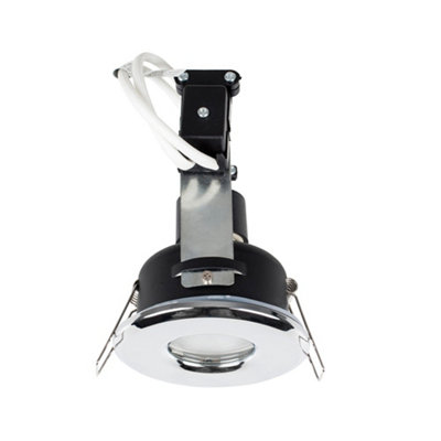 Valuelights Bathroom/shower/soffit Ip65 Rated Polished Chrome Gu10 Recessed Ceiling Downlight from B&Q