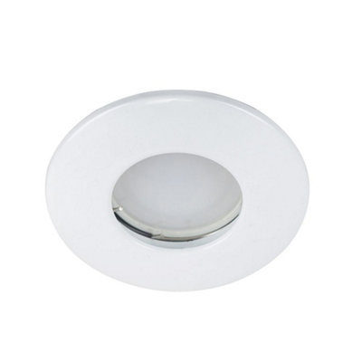 Valuelights Fire Rated Bathroom/shower Ip65 Rated Gloss White Domed Ceiling DownlightIncludes 5W Led Bulb 3000K Warm White from B&Q
