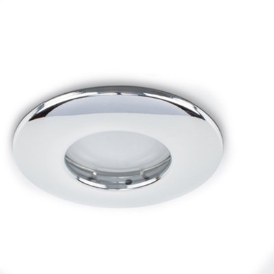Valuelights Fire Rated Bathroom/shower Ip65 Rated Chrome Domed Ceiling DownlightIncludes 5W Led Bulb 3000K Warm White from B&Q