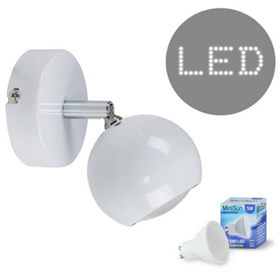 Valuelights Indoor Wall Spotlight And Gu10 Spotlight Led 5W Cool 6500K Bulb White