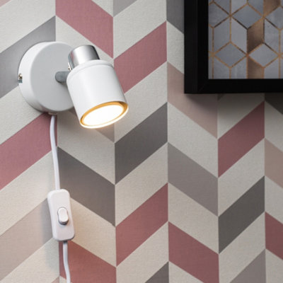 Valuelights White Indoor Wall Spotlight And Gu10 Spotlight Led 5W Cool White 6500K Bulb